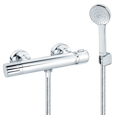 STOLZ MJEŠALICA ZA TUŠ KADU TERMOSTATSKA+ručica+crijevo+fiksni držač